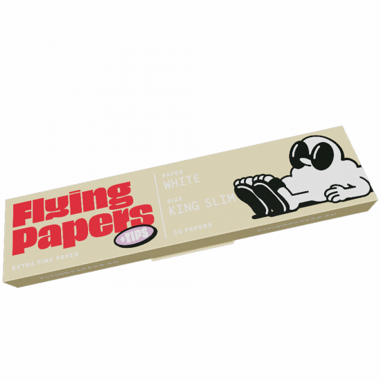 Papel Flying King Size Slim blanco, librillo de 33 papeles