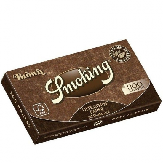 Papel smoking Brown 1/4 , librito de 300 papeles
