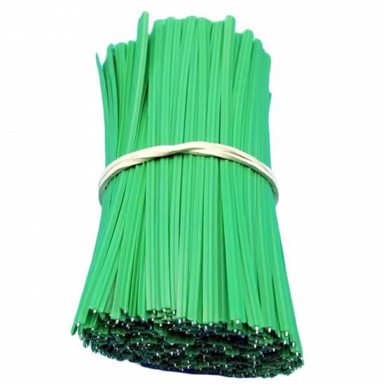 Tiras Alambre plastificado verde