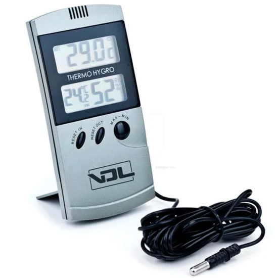 Termohigrómetro digital max-min con sonda VDL